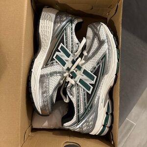 New Balance Gray and White Sneakers